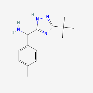 molecular formula C14H20N4 B11791529 (5-(tert-Butyl)-1H-1,2,4-triazol-3-yl)(p-tolyl)methanamine 
