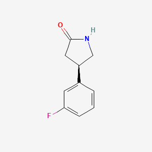 molecular formula C10H10FNO B11791542 (R)-4-(3-Fluorophenyl)pyrrolidin-2-one 