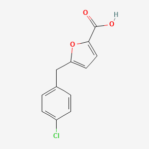 molecular formula C12H9ClO3 B11791595 5-(4-Chlorobenzyl)furan-2-carboxylic acid 