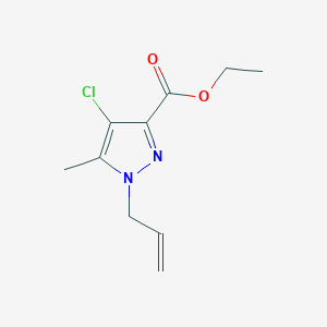 molecular formula C10H13ClN2O2 B11791782 Ethyl 1-allyl-4-chloro-5-methyl-1H-pyrazole-3-carboxylate 