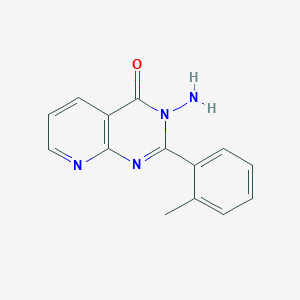 molecular formula C14H12N4O B11791829 3-Amino-2-(o-tolyl)pyrido[2,3-d]pyrimidin-4(3H)-one CAS No. 1363404-74-3