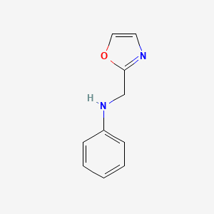 molecular formula C10H10N2O B11791834 N-(Oxazol-2-ylmethyl)aniline 