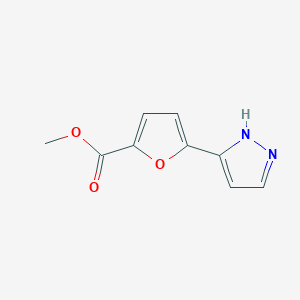 molecular formula C9H8N2O3 B11791867 Methyl5-(1H-pyrazol-3-yl)furan-2-carboxylate 