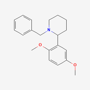 molecular formula C20H25NO2 B11791872 1-Benzyl-2-(2,5-dimethoxyphenyl)piperidine 