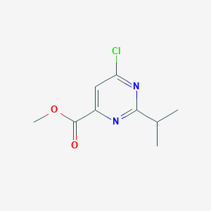 molecular formula C9H11ClN2O2 B11791978 Methyl 6-chloro-2-isopropylpyrimidine-4-carboxylate 