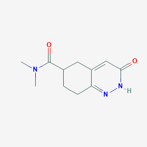 molecular formula C11H15N3O2 B11792002 N,N-Dimethyl-3-oxo-2,3,5,6,7,8-hexahydrocinnoline-6-carboxamide 