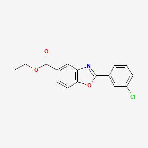 molecular formula C16H12ClNO3 B11792083 Ethyl 2-(3-chlorophenyl)benzo[d]oxazole-5-carboxylate 