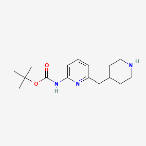 molecular formula C16H25N3O2 B11792164 Tert-butyl (6-(piperidin-4-ylmethyl)pyridin-2-YL)carbamate 