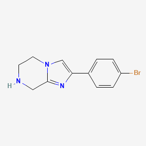 molecular formula C12H12BrN3 B11792200 2-(4-Bromophenyl)-5,6,7,8-tetrahydroimidazo[1,2-A]pyrazine 