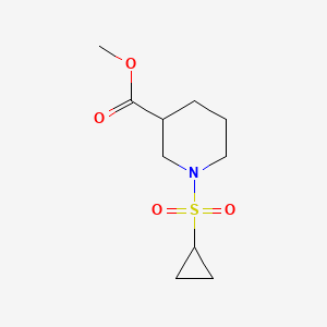 molecular formula C10H17NO4S B11792364 Methyl 1-(cyclopropylsulfonyl)piperidine-3-carboxylate 