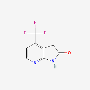 molecular formula C8H5F3N2O B11792457 4-(Trifluoromethyl)-1H-pyrrolo[2,3-b]pyridin-2(3H)-one 