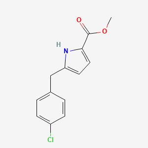 molecular formula C13H12ClNO2 B11792463 Methyl 5-(4-chlorobenzyl)-1H-pyrrole-2-carboxylate 