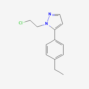 molecular formula C13H15ClN2 B11792530 1-(2-Chloroethyl)-5-(4-ethylphenyl)-1H-pyrazole 