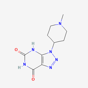 molecular formula C10H14N6O2 B11792548 3-(1-Methylpiperidin-4-yl)-3H-[1,2,3]triazolo[4,5-d]pyrimidine-5,7(4H,6H)-dione 