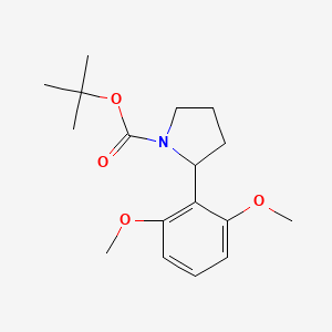 molecular formula C17H25NO4 B11792574 tert-Butyl 2-(2,6-dimethoxyphenyl)pyrrolidine-1-carboxylate 
