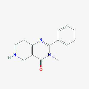 molecular formula C14H15N3O B11792606 3-Methyl-2-phenyl-5,6,7,8-tetrahydropyrido[4,3-d]pyrimidin-4(3H)-one 