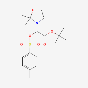 molecular formula C18H27NO6S B11792651 tert-Butyl 2-(2,2-dimethyloxazolidin-3-yl)-2-(tosyloxy)acetate 