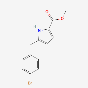 molecular formula C13H12BrNO2 B11792714 Methyl 5-(4-bromobenzyl)-1H-pyrrole-2-carboxylate 
