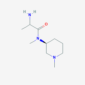 molecular formula C10H21N3O B11792740 2-amino-N-methyl-N-[(3S)-1-methylpiperidin-3-yl]propanamide 