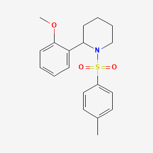 molecular formula C19H23NO3S B11792878 2-(2-Methoxyphenyl)-1-tosylpiperidine 