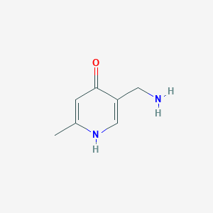 molecular formula C7H10N2O B117929 4-Pyridinol, 5-(aminomethyl)-2-methyl- CAS No. 158773-34-3