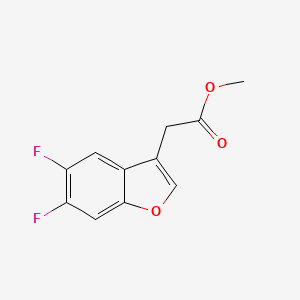 molecular formula C11H8F2O3 B11792935 Methyl 2-(5,6-difluorobenzofuran-3-yl)acetate 