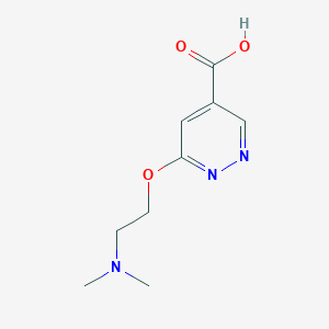 molecular formula C9H13N3O3 B11793018 6-(2-(Dimethylamino)ethoxy)pyridazine-4-carboxylic acid 