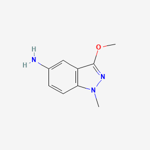 molecular formula C9H11N3O B11793047 3-Methoxy-1-methyl-1H-indazol-5-amine 