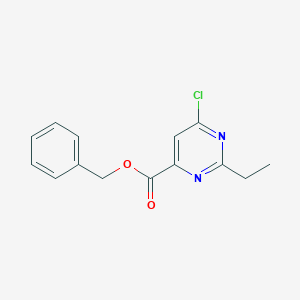 molecular formula C14H13ClN2O2 B11793095 Benzyl 6-chloro-2-ethylpyrimidine-4-carboxylate 