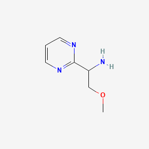 molecular formula C7H11N3O B11793120 2-Methoxy-1-(pyrimidin-2-YL)ethan-1-amine 