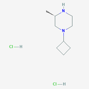 molecular formula C9H20Cl2N2 B11793149 (S)-1-Cyclobutyl-3-methylpiperazine dihydrochloride 