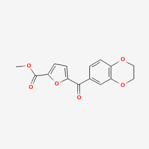 molecular formula C15H12O6 B11793150 Methyl 5-(2,3-dihydrobenzo[b][1,4]dioxine-6-carbonyl)furan-2-carboxylate 