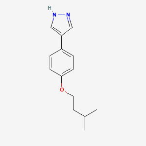 molecular formula C14H18N2O B11793152 4-(4-(Isopentyloxy)phenyl)-1H-pyrazole 