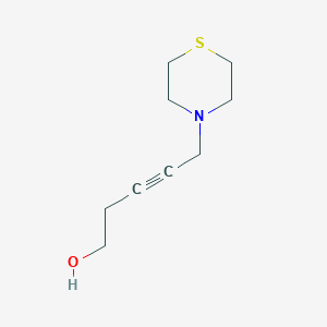 molecular formula C9H15NOS B11793184 5-Thiomorpholinopent-3-YN-1-OL 