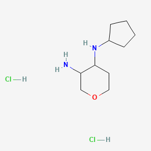 molecular formula C10H22Cl2N2O B11793206 N4-Cyclopentyltetrahydro-2H-pyran-3,4-diaminedihydrochloride 