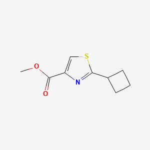 molecular formula C9H11NO2S B11793230 Methyl 2-cyclobutylthiazole-4-carboxylate 