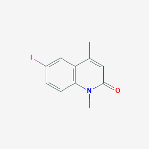molecular formula C11H10INO B11793260 6-Iodo-1,4-dimethylquinolin-2(1H)-one 
