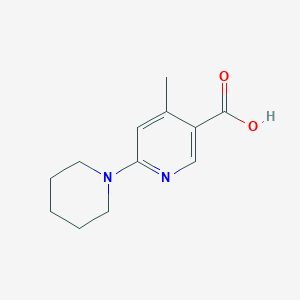 molecular formula C12H16N2O2 B11793281 4-Methyl-6-(piperidin-1-yl)nicotinic acid 