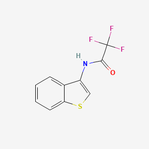 molecular formula C10H6F3NOS B11793294 N-(Benzo[b]thiophen-3-yl)-2,2,2-trifluoroacetamide 