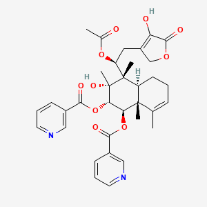 molecular formula C34H38N2O10 B1179330 Scutebarbatine X 
