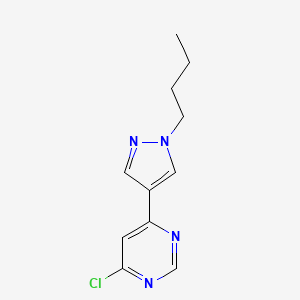 molecular formula C11H13ClN4 B11793317 4-(1-Butyl-1H-pyrazol-4-yl)-6-chloropyrimidine 