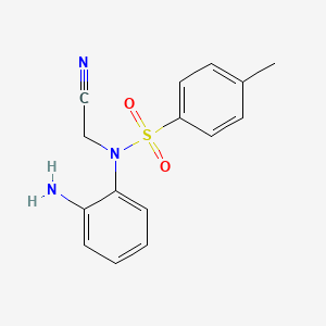molecular formula C15H15N3O2S B1179332 N-(2-aminophenyl)-N-(cyanomethyl)-4-methylbenzenesulfonamide 