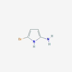 molecular formula C4H5BrN2 B11793352 5-Bromo-1H-pyrrol-2-amine 