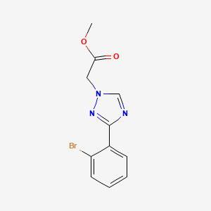 molecular formula C11H10BrN3O2 B11793370 Methyl 2-(3-(2-bromophenyl)-1H-1,2,4-triazol-1-yl)acetate 