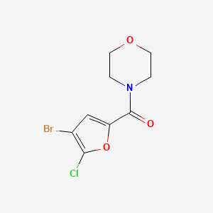 molecular formula C9H9BrClNO3 B11793390 (4-Bromo-5-chlorofuran-2-yl)(morpholino)methanone 