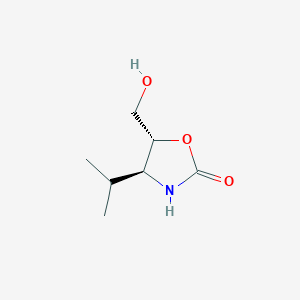 molecular formula C7H13NO3 B11793431 (4S,5R)-5-(Hydroxymethyl)-4-isopropyloxazolidin-2-one 