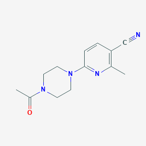 molecular formula C13H16N4O B11793449 6-(4-Acetylpiperazin-1-yl)-2-methylnicotinonitrile 