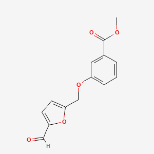 molecular formula C14H12O5 B11793458 Methyl3-((5-formylfuran-2-yl)methoxy)benzoate 
