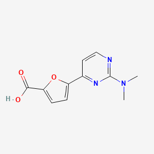 molecular formula C11H11N3O3 B11793531 5-(2-(Dimethylamino)pyrimidin-4-yl)furan-2-carboxylicacid 