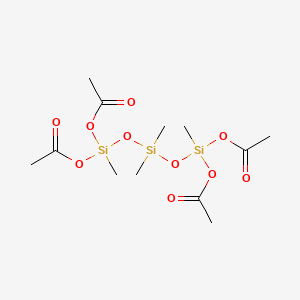 molecular formula C12H24O10Si3 B1179357 [Acetyloxy-[[diacetyloxy(methyl)silyl]oxy-dimethylsilyl]oxy-methylsilyl] acetate CAS No. 158465-54-4